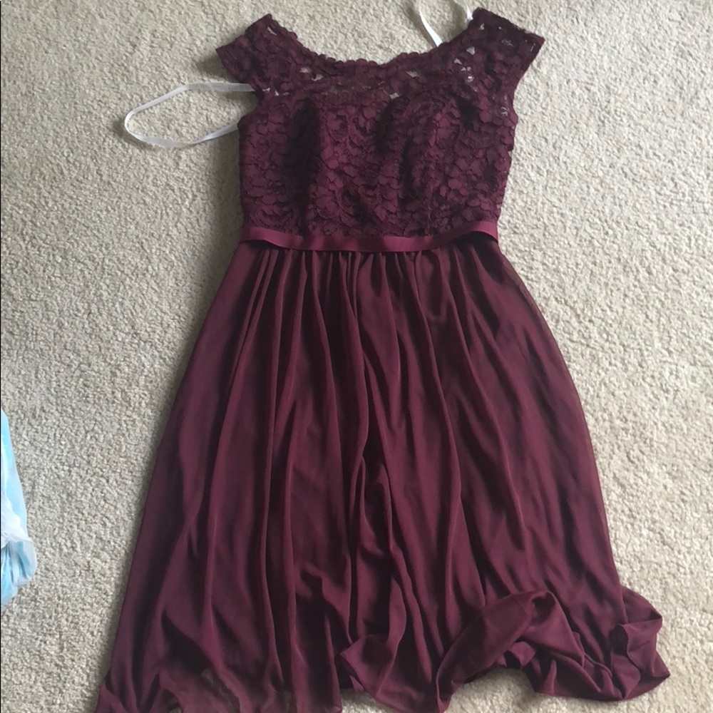 David’s Bridal Wine dress